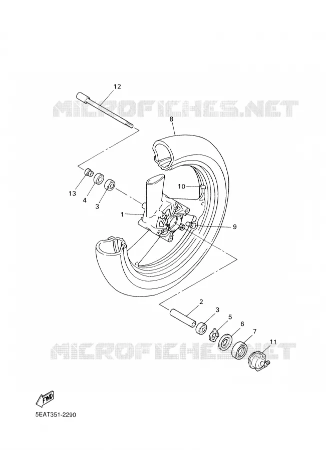 ROUE AVANT Yamaha MOTO 1300 2002 XJR  XJR1300