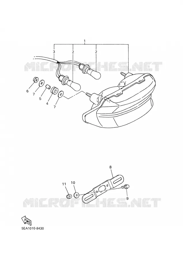 FEU ARRIERE Yamaha MOTO 1300 2002 XJR  XJR1300