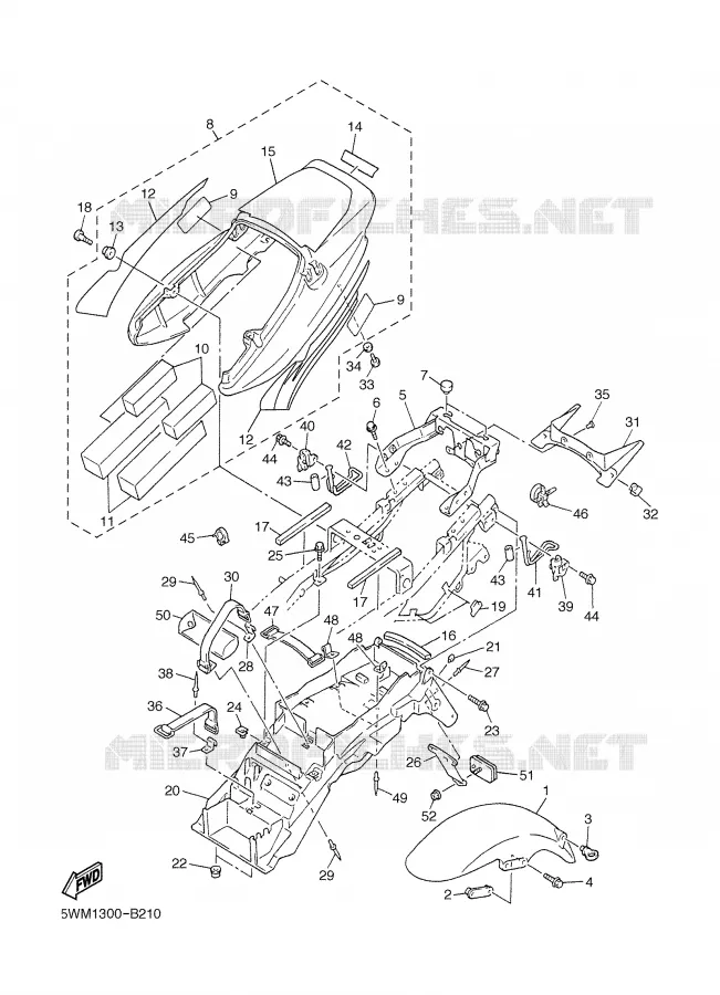 GARDE BOUE Yamaha MOTO 1300 2003 XJR  XJR1300