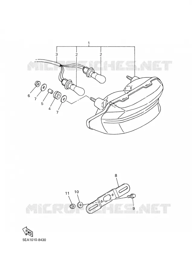 FEU ARRIERE Yamaha MOTO 1300 2003 XJR  XJR1300