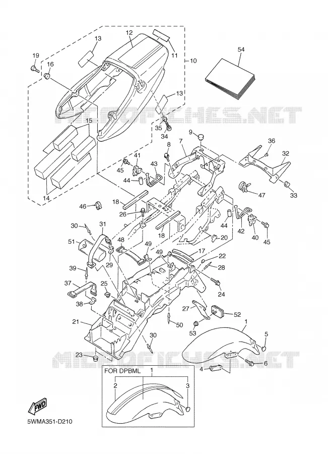 GARDE BOUE Yamaha MOTO 1300 2005 XJR  XJR1300