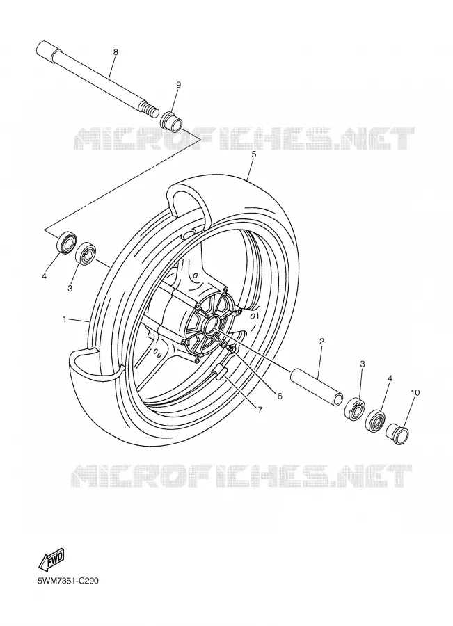 ROUE AVANT Yamaha MOTO 1300 2005 XJR  XJR1300
