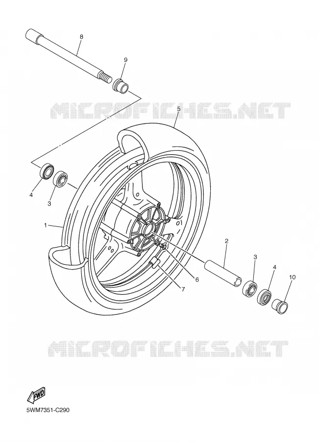ROUE AVANT Yamaha MOTO 1300 2006 XJR  XJR1300