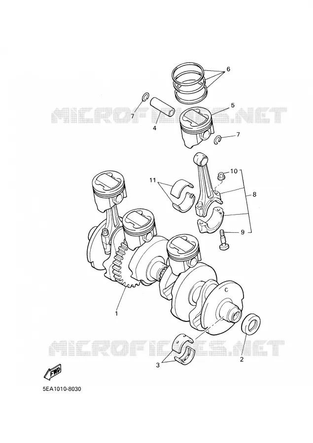 VILEBREQUIN / PISTON Yamaha MOTO 1300 2008 XJR  XJR1300
