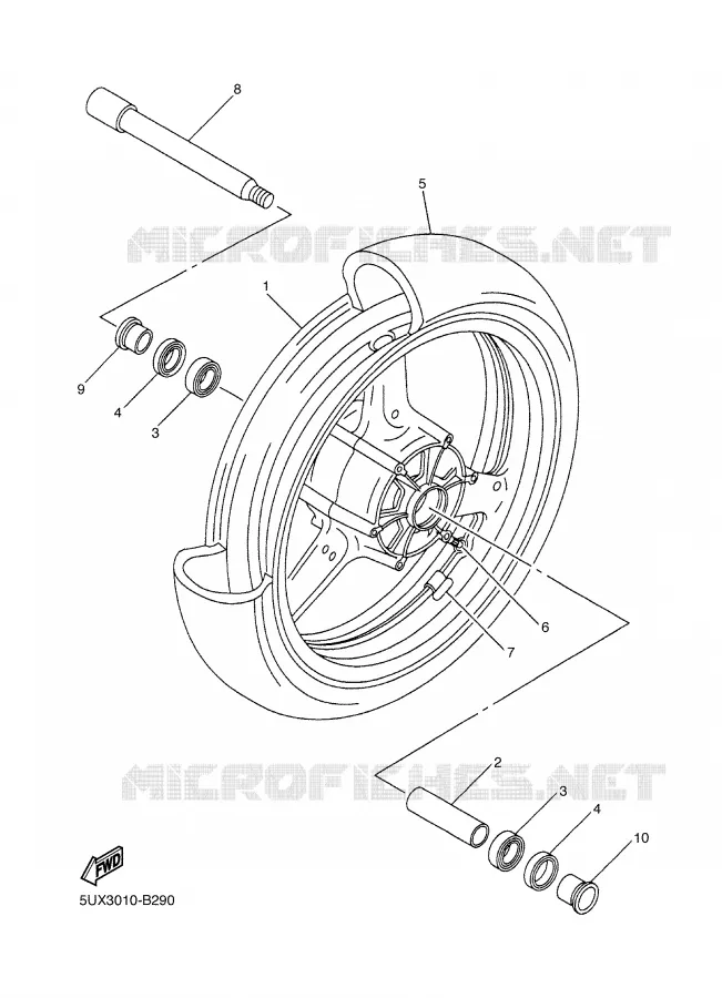 ROUE AVANT Yamaha MOTO 1300 2008 XJR  XJR1300