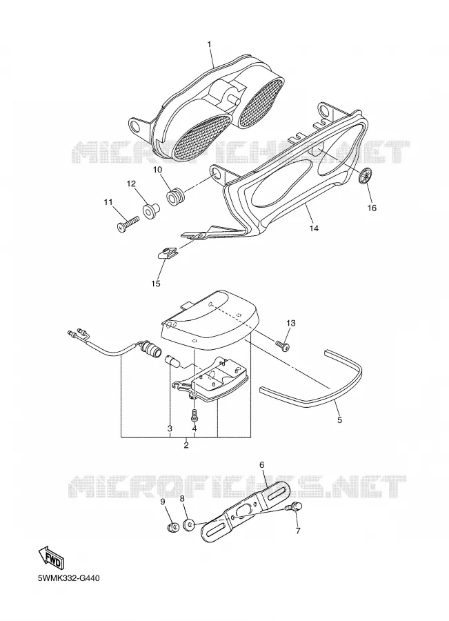 FEU ARRIERE Yamaha MOTO 1300 2008 XJR  XJR1300