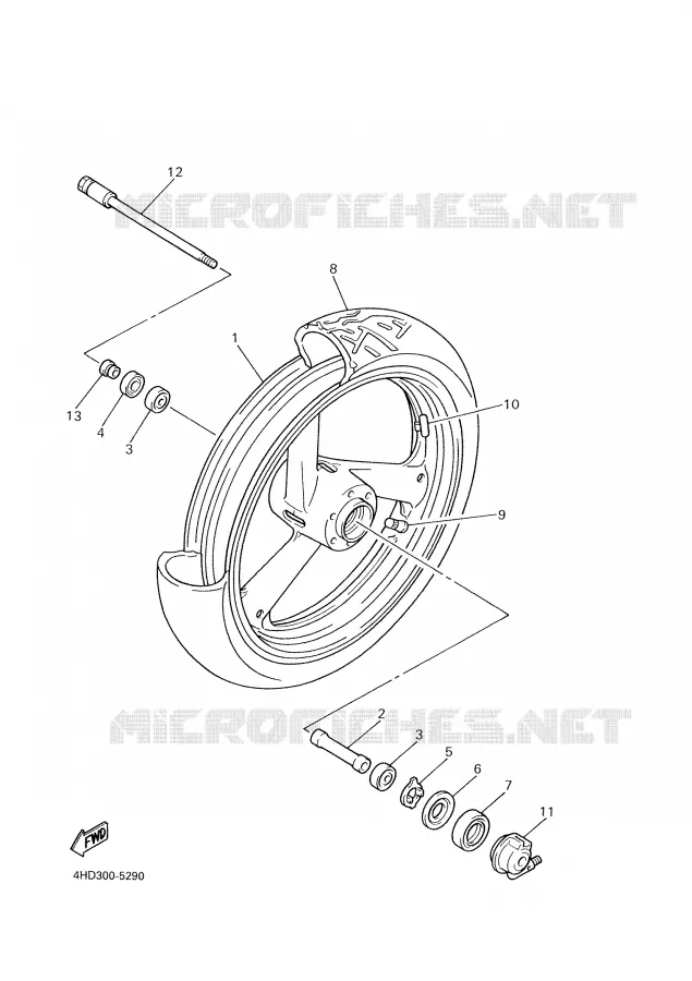 ROUE AVANT Yamaha MOTO 1300 2000 XJR  XJR1300SP