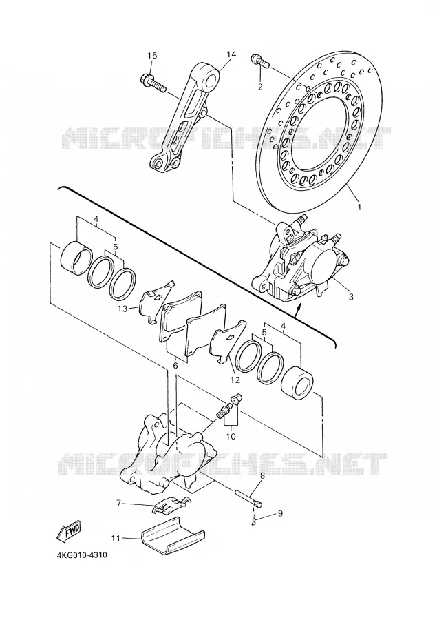 ETRIER DE FREIN ARRIERE Yamaha MOTO 1300 2000 XJR  XJR1300SP
