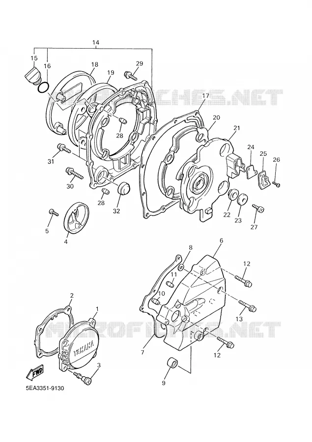 CARTER - MOTEUR 1 Yamaha MOTO 1300 2000 XJR  XJR1300SP