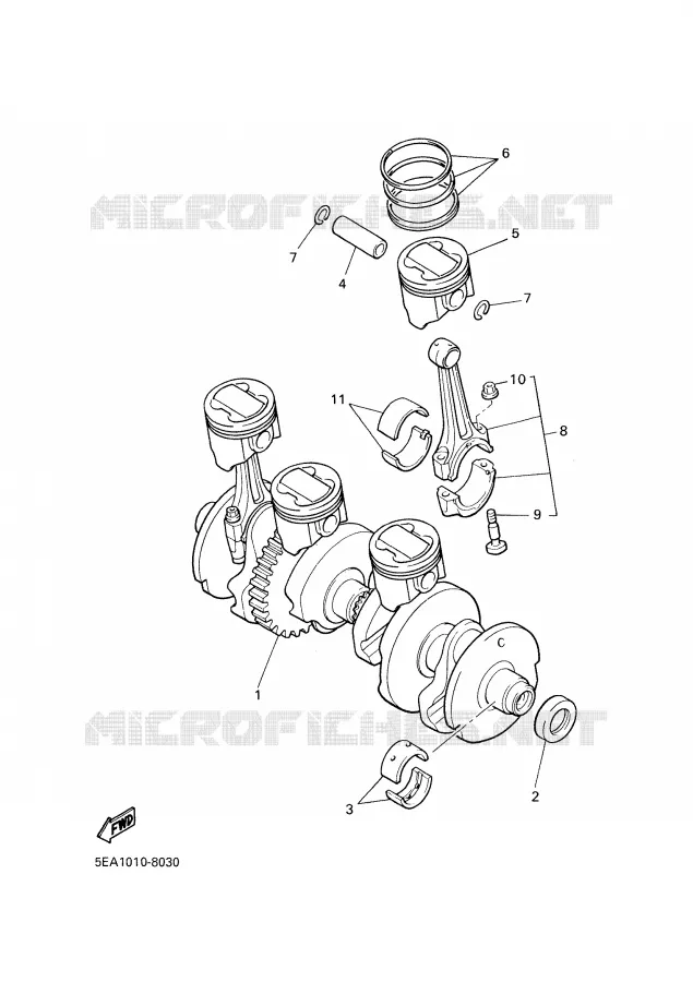 VILEBREQUIN / PISTON Yamaha MOTO 1300 2001 XJR  XJR1300SP