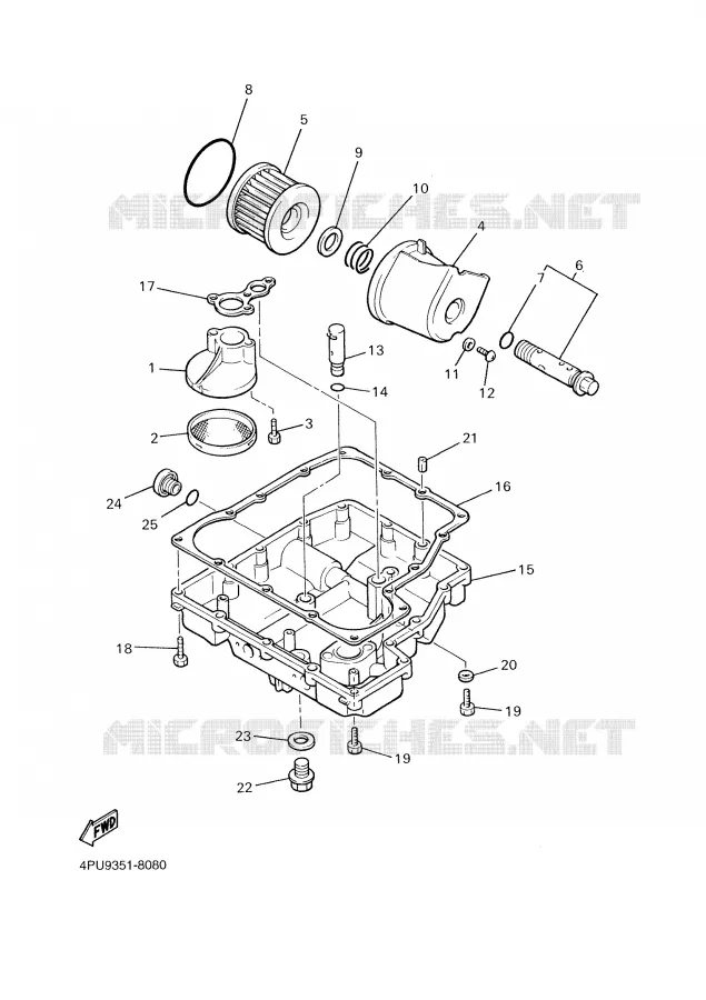 FILTRE A HUILE Yamaha MOTO 1300 2001 XJR  XJR1300SP