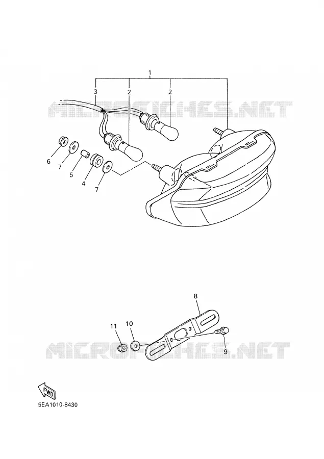 FEU ARRIERE Yamaha MOTO 1300 2001 XJR  XJR1300SP