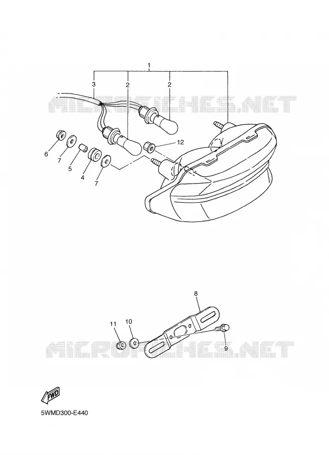 FEU ARRIERE Yamaha MOTO 1300 2006 XJR  XJR1300V