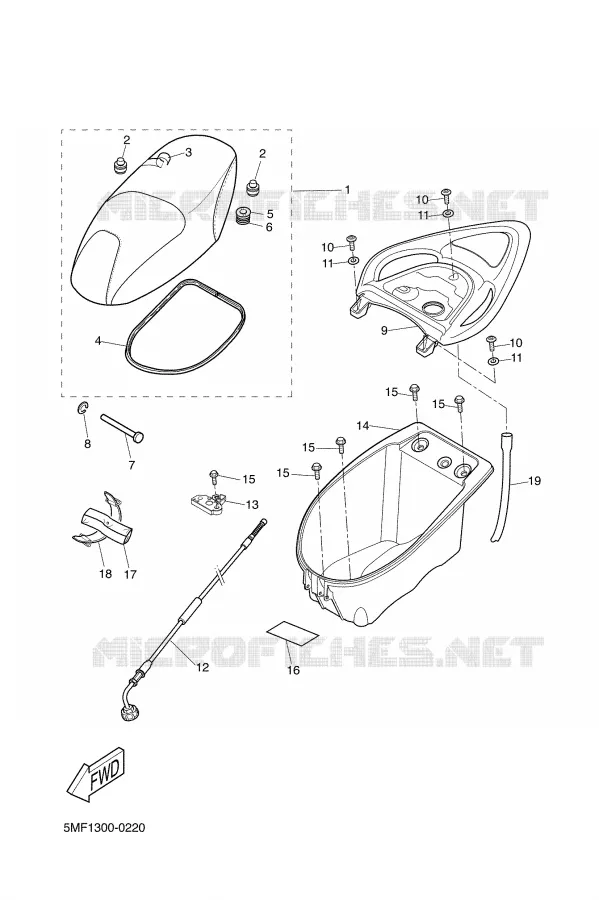 SELLE Yamaha SCOOTER 150 2001 XN  XN150