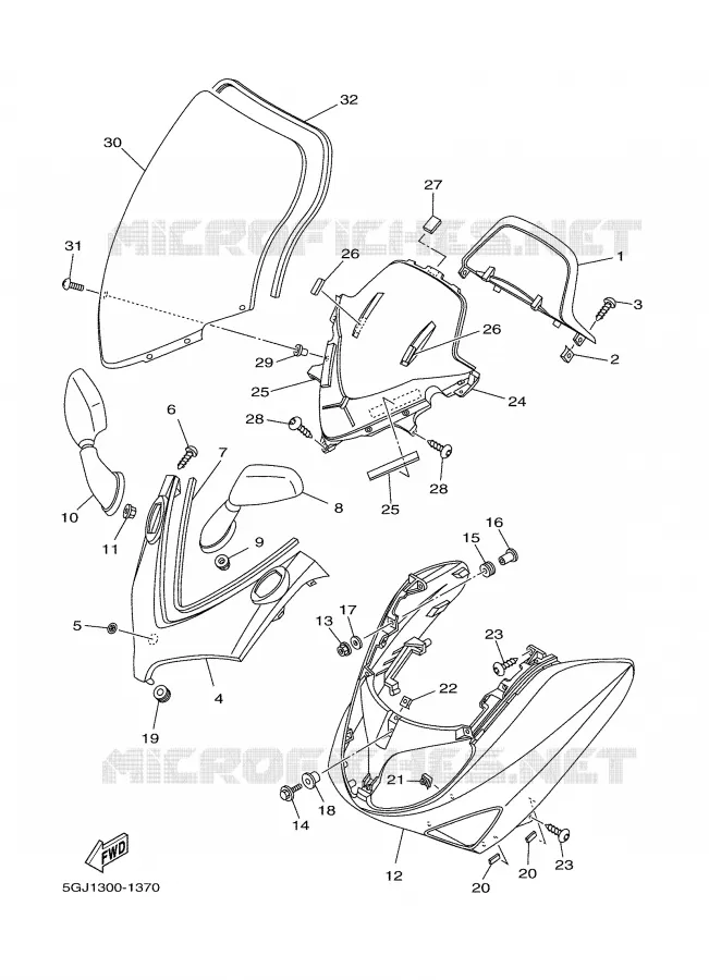 PARE BRISE Yamaha SCOOTER 500 2002 TMAX  XP500