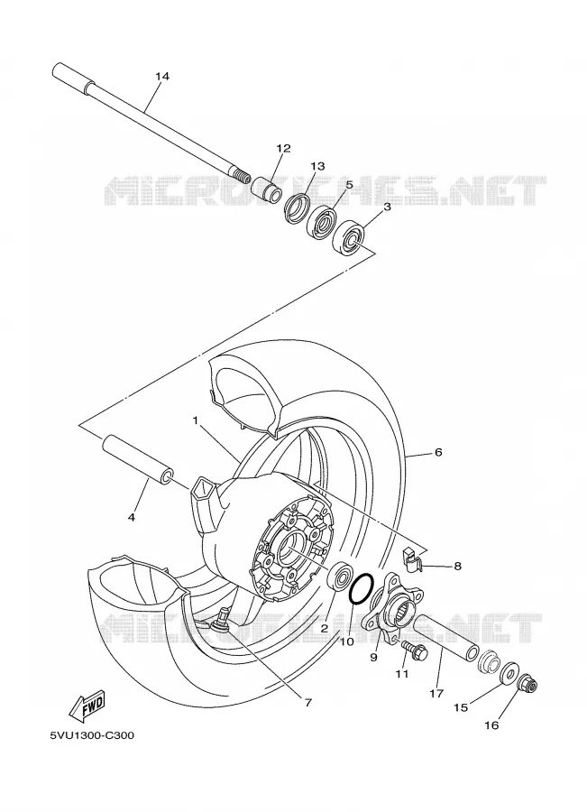 ROUE ARRIERE Yamaha SCOOTER 500 2004 TMAX  XP500