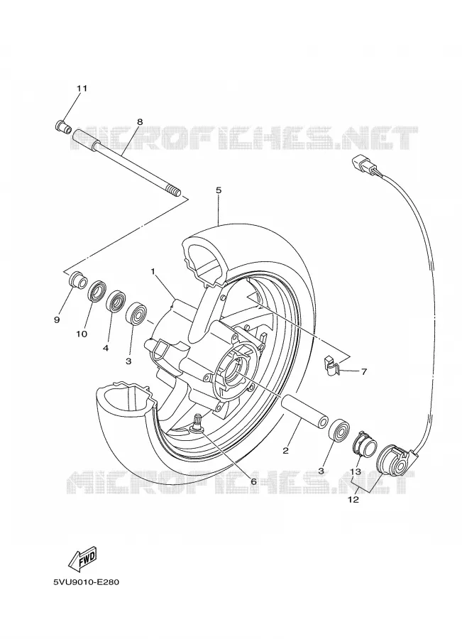 ROUE AVANT Yamaha SCOOTER 500 2007 TMAX  XP500 TMAX