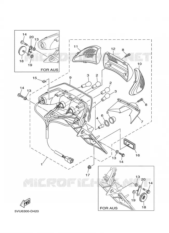 FEU ARRIERE Yamaha SCOOTER 500 2007 TMAX  XP500 TMAX