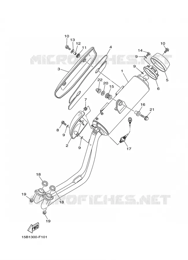 ECHAPPEMENT Yamaha SCOOTER 500 2007 TMAX  XP500 TMAX