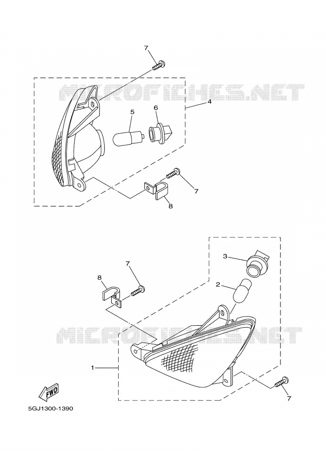 CLIGNOTANT Yamaha SCOOTER 500 2007 TMAX ABS  XP500A TMAX