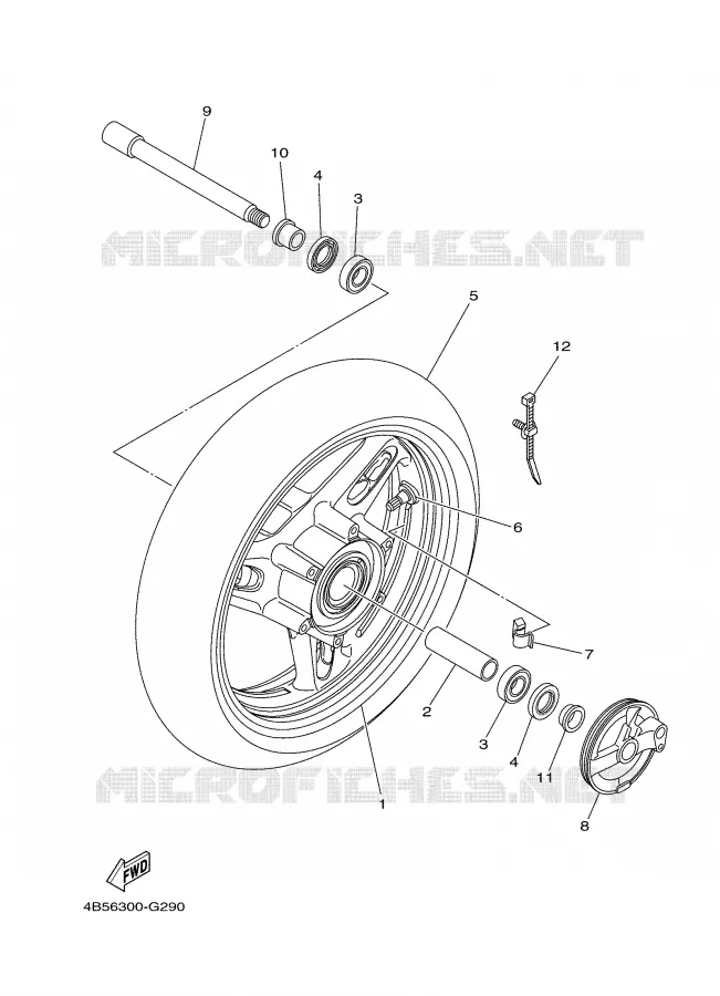 ROUE AVANT Yamaha SCOOTER 500 2008 TMAX ABS  XP500A