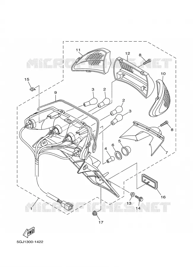 FEU ARRIERE Yamaha SCOOTER 500 2003 TMAX  XP500R