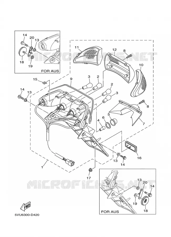 FEU ARRIERE Yamaha SCOOTER 500 2006 TMAX  XP500V