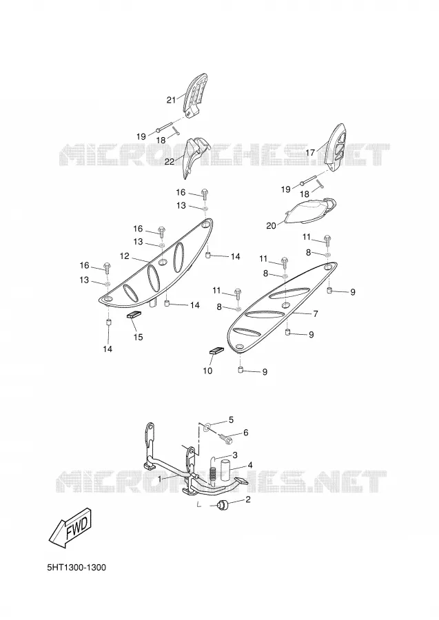 SUPPORT / REPOSE PIEDS Yamaha SCOOTER 150 2002 MAXSTER  XQ150 MAXTER