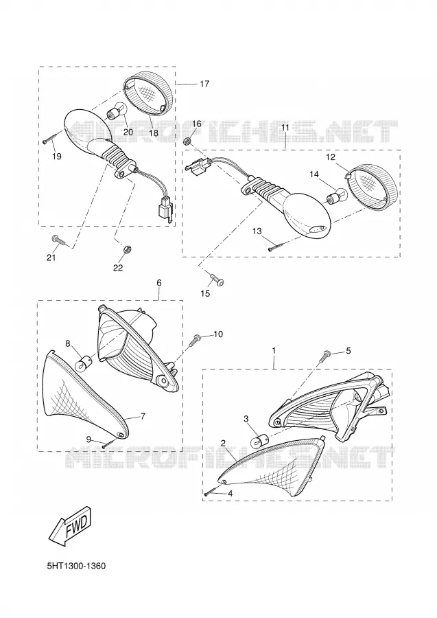 CLIGNOTANT Yamaha SCOOTER 150 2002 MAXSTER  XQ150 MAXTER