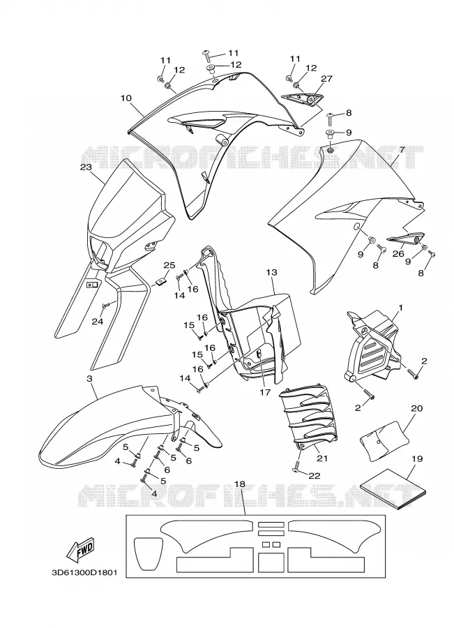 CARROSSERIE AVANT Yamaha MOTO 125 2006 XTR  XT125R