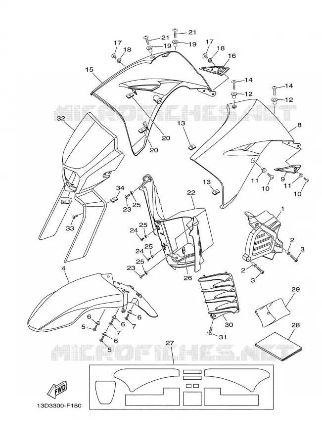 CARROSSERIE AVANT Yamaha MOTO 125 2007 XTR  XT125R