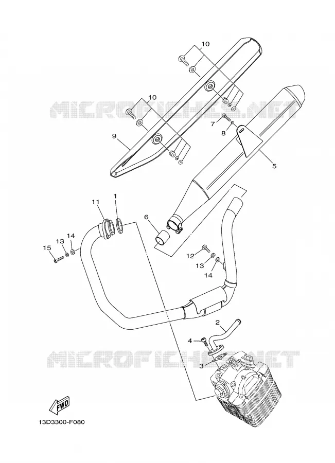 ECHAPPEMENT Yamaha MOTO 125 2008 XTR  XT125R