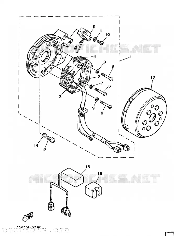 ALLUMAGE Yamaha MOTO 350 1986 XT  XT350
