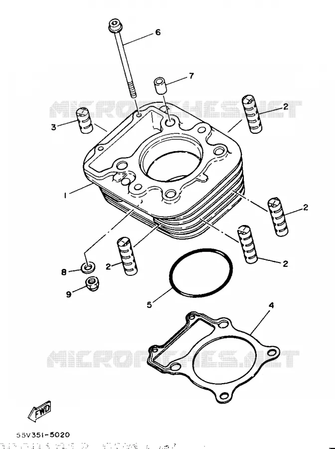 CYLINDRE Yamaha MOTO 350 1986 XT  XT350
