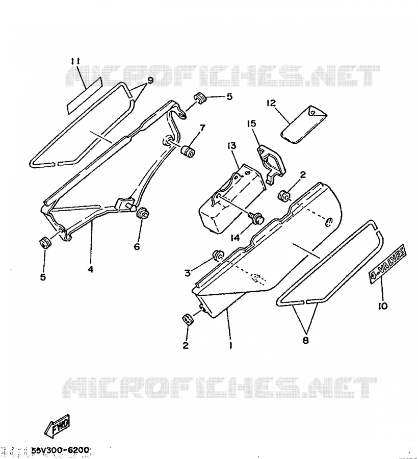 COUVERCLE LATERAL Yamaha MOTO 350 1986 XT  XT350