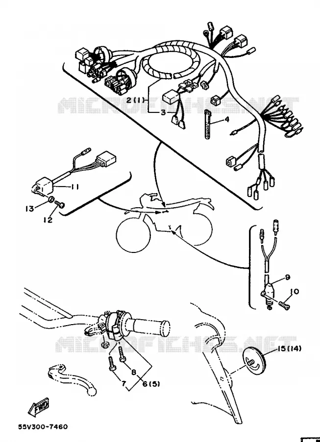 ALTERNATIVE ELECTRIQUE Yamaha MOTO 350 1987 XT  XT350