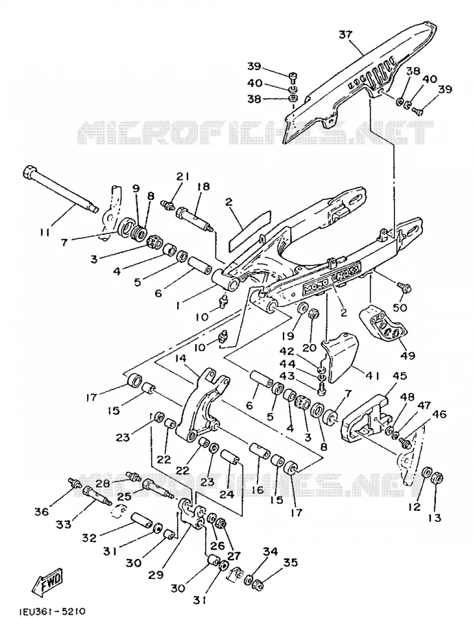 BRAS ARRIERE Yamaha MOTO 350 1987 XT  XT350