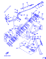 SUPPORT / REPOSE PIEDS pour Yamaha XT350 de 1989
