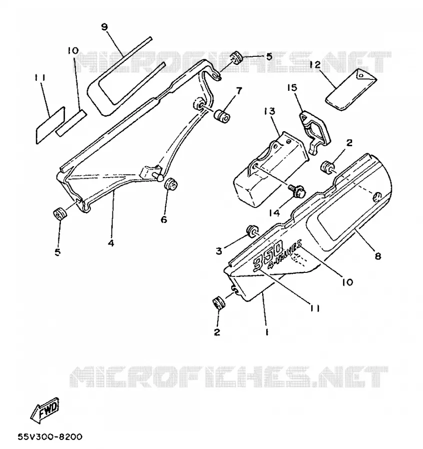 COUVERCLE LATERAL Yamaha MOTO 350 1989 XT  XT350