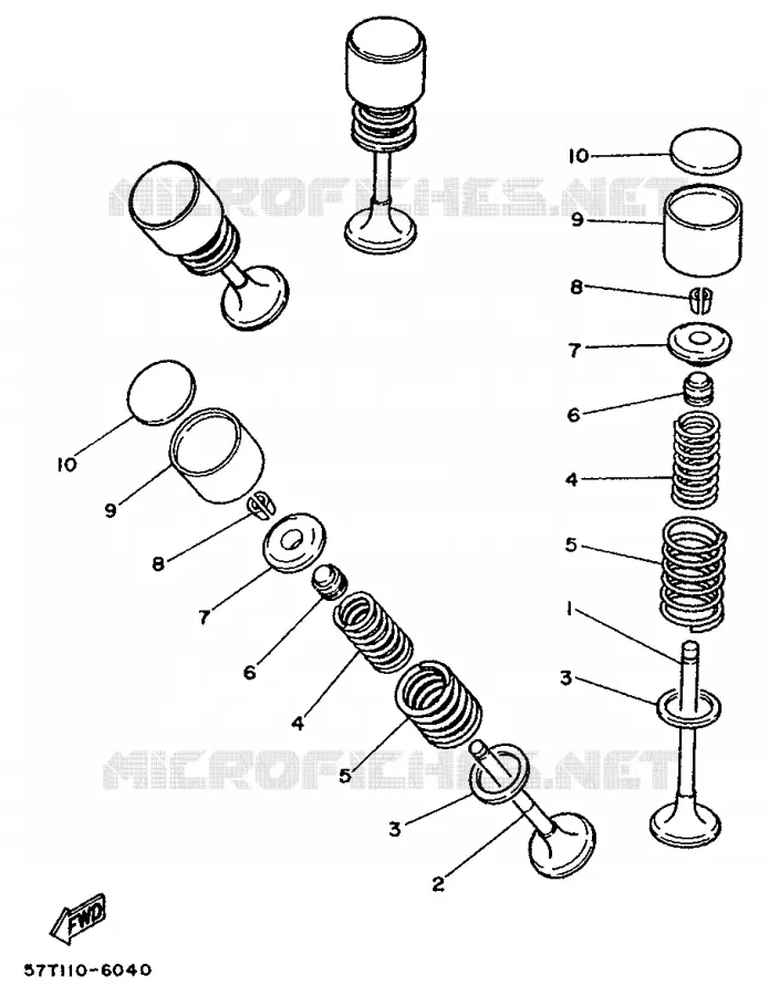 SOUPAPE Yamaha MOTO 350 1989 XT  XT350