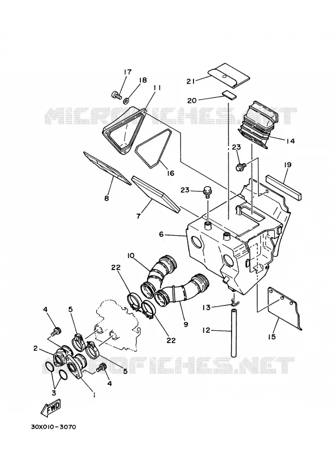 ADMISSION Yamaha MOTO 350 1988 XT  XT350'88
