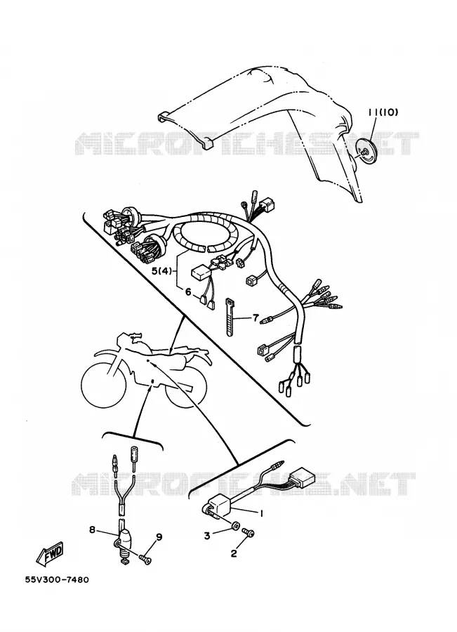 ALTERNATIVE ELECTRIQUE Yamaha MOTO 350 1988 XT  XT350'88