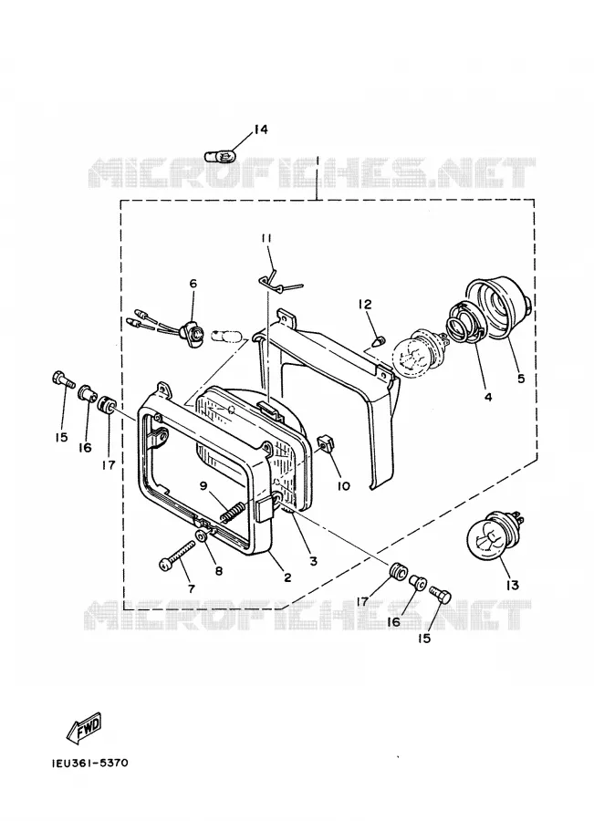 PHARE  Yamaha MOTO 350 1988 XT  XT350'88