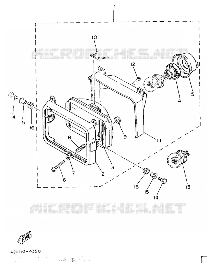 PHARE  Yamaha MOTO 350 1996 XT  XT350H