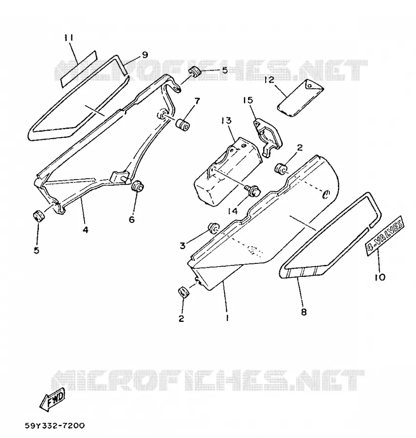 COUVERCLE LATERAL Yamaha MOTO 350 1987 XT  XT350N (13KW)