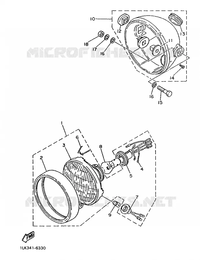 PHARE  Yamaha MOTO 500 1986 XT  XT500