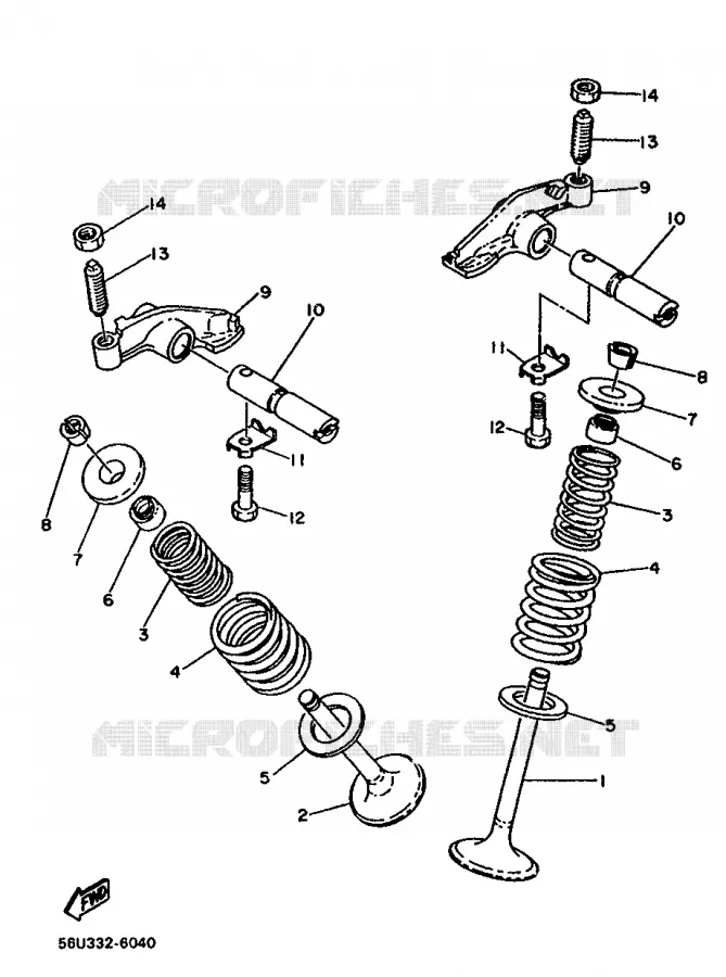 SOUPAPE Yamaha MOTO 500 1986 XT  XT500
