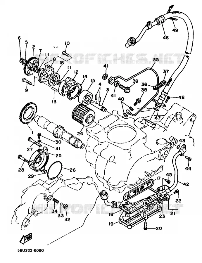 POMPE A HUILE Yamaha MOTO 500 1986 XT  XT500