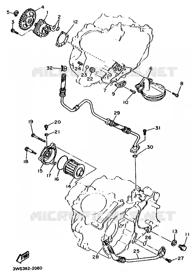 POMPE A HUILE Yamaha MOTO 500 1993 XTE  XT500E