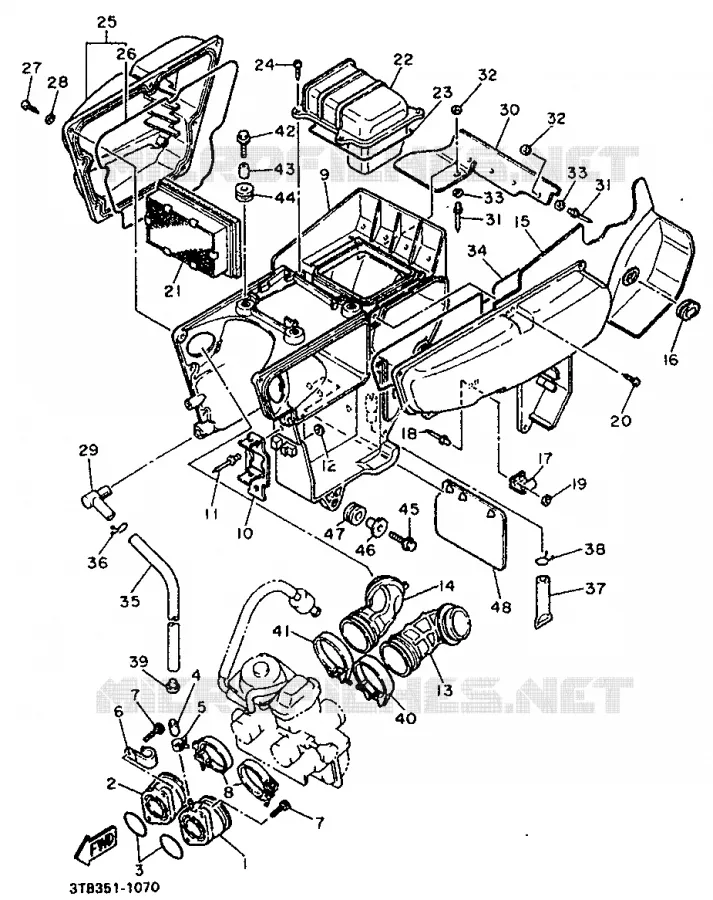 ADMISSION Yamaha MOTO 500 1994 XTE  XT500E